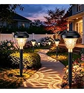 Joomer Solar Pathway Lights, 8Pack 10LED Solar Landscape Lights with Auto Lighting Sense &amp; 2 Mode...