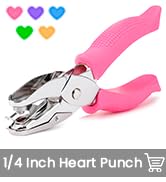 1/4 inche heart hole punch