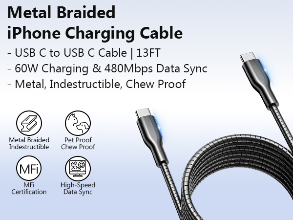 iphone charger metal usb c