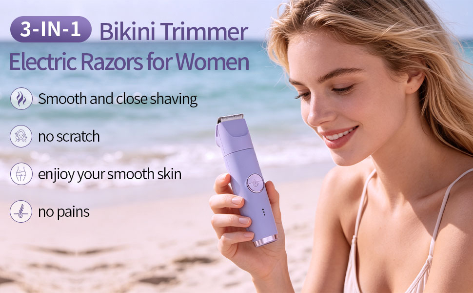 3-IN-1 Bikini Trimmer Electric Razors for Women