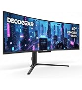 Deco Gear 49-inch Super UltraWide QD-OLED 5120 x 1440 (DQHD) Computer Monitor, 144Hz, Adaptive-Sy...