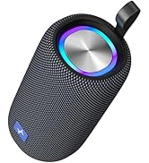 LENRUE Bluetooth Speaker, Wireless Portable Speaker with Crisp Sound, Dynamic Lights, IPX5 Waterp...