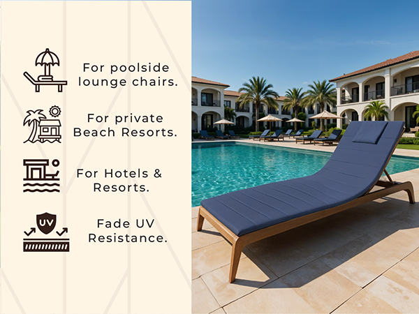 lounge chairs pool cushions