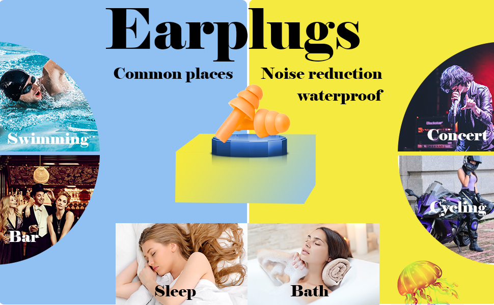 Swimming Concer Cycling Sleep Barth earplugs