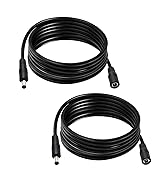 14AWG DC 5.5mm x 2.5mm Male to Female Power Extension Cable, 12V/24V High Current DC Power Cord 2...
