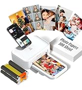 iDPRT 4x6 Photo Printer, CP4100 Photo Printer for iPhone &amp; Android with 108 Sheets &amp; 2 Cartridges...