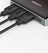 HDMI Switch 4K@60HZ, iDsonix HDMI Switch 3 in 1 Out, Aluminum HDMI Switch with Remote, HDCP 2.0 H...