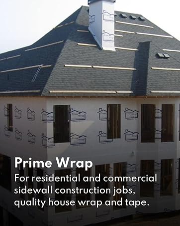 For residential and commercial sidewall construction jobs quality house wrap and tape