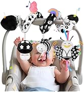 Zendstanding Spiral Car Seat Toys for Babies, 0-6 Months Stroller Pram Activity Hanging Toys High...