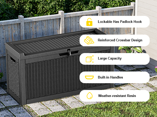 60 gallon deck box storage