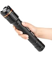 KunHe Heavy Duty LED Flashlight, High Lumens, Zoomable, Tactical, Aluminum, Three D Cell Batterie...
