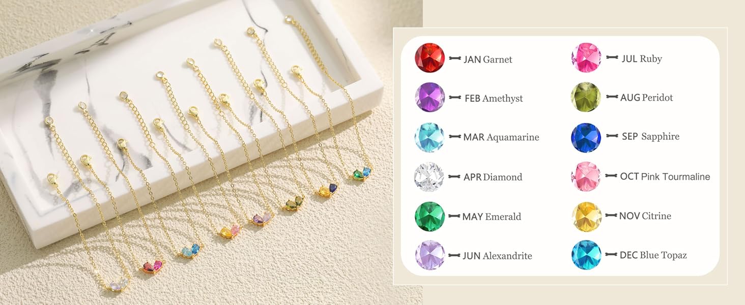 2 birthstone bracelet