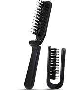 1 Pc Black Travel Folding Comb- Portable Travel Collapsible Anti-Static Pocket Hair Styling Tool ...
