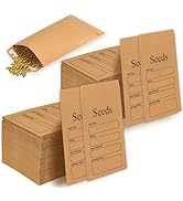 Catephe Seed Envelopes, 100 Pcs Seed Packets Organizer, Resealable Seed Saving Envelopes, Self Ad...