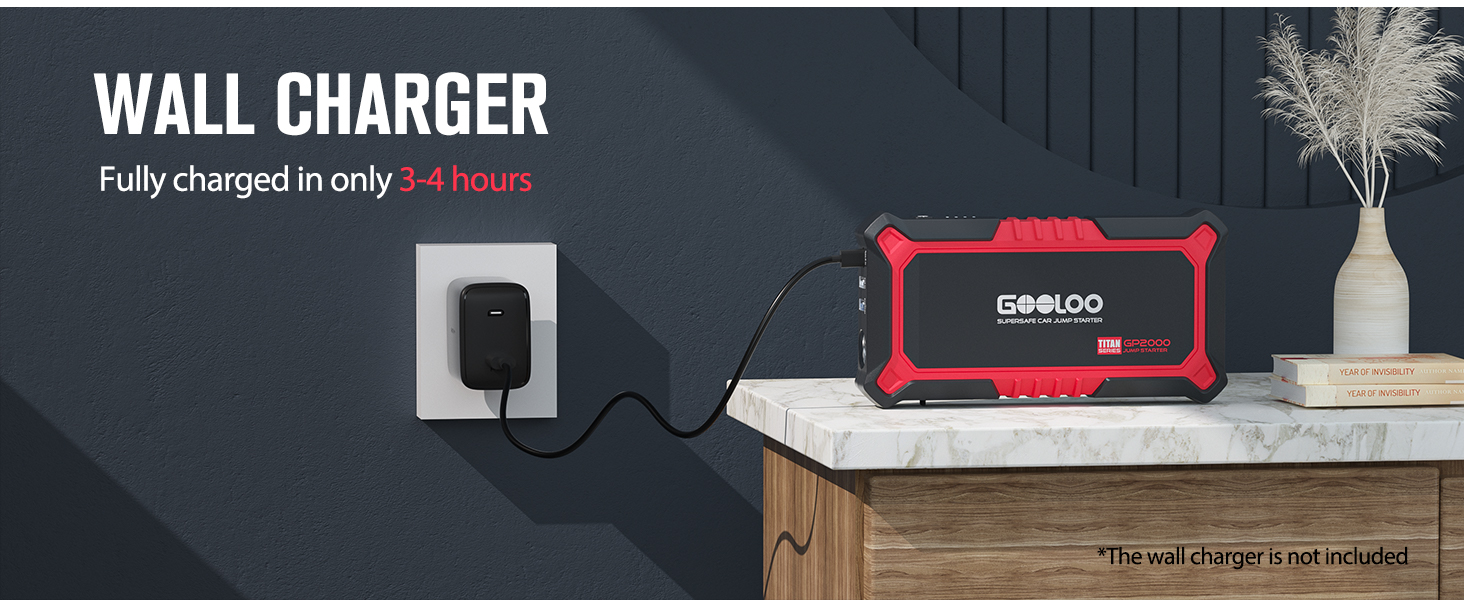 car battery charger jump starter