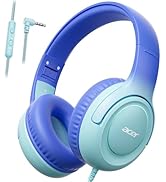 acer Kids Headphones - 85/94dB Volume Limiter, Foldable Wired Over Ear Headphones for Travel, 3.5...