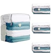 LEVERLOC Vacuum Storage Bags 4 Pack, Extra Large Cube (40x28x18x18 Inch), Vacuum Seal Bags for Co...