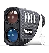 REVASRI Golf &amp; Disc Golf Rangefinder with Slope and Pin Lock, Measure in Feet Yards Meters, 1500 ...
