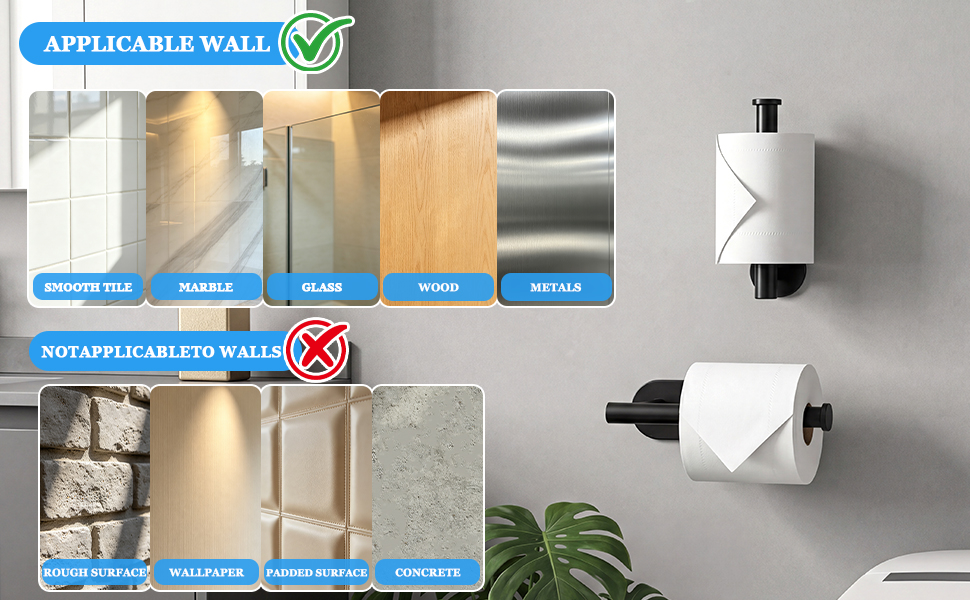 Suitable for all types of clean, smooth walls