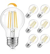TOBUSA LED A19 Dimmable Light Bulbs 100W Equivalent, Vintage E26 Edison Bulbs 8W 1200LM, 2700K So...