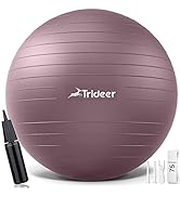 Trideer Yoga Ball - Exercise Ball for Workout pilates Stability - Anti-Burst and Slip Resistant f...