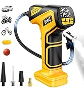 DIYtoolifz 150PSI Tire Inflator Portable Air Compressor: Cordless Air Pump Compatible with Dewalt...