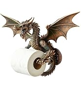 Winged Dragon Toilet Paper Holder Wall Mounted, Dragon Resin Bathroom Tissue Holder Roll, Gothic ...