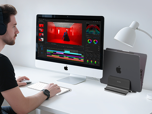 vertical macbook stand