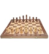 Nature’s Own Wooden Chess Set Board Game | Hand Crafted Pawns | King*2, Queen*2, Bishop*4, Knight...