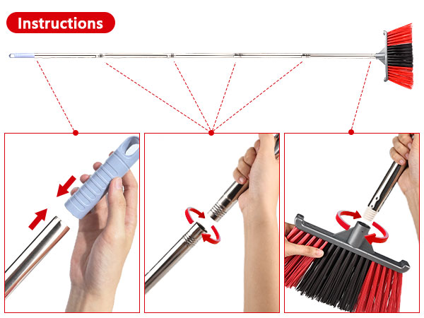 Indoor Outdoor Broom for Floor Cleaning