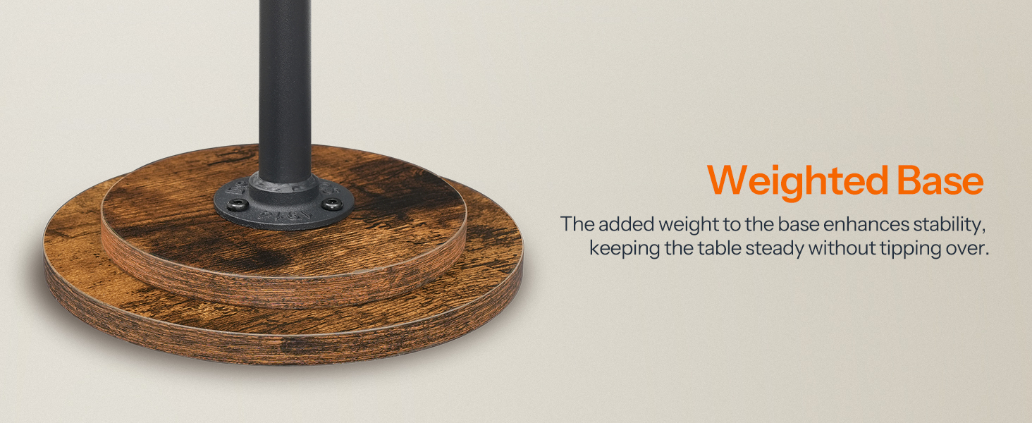 Weighted pedestal base