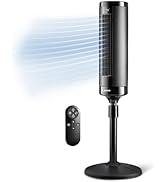 Lasko Elevation 42”-54” Adjustable Height Pedestal Tower Fans for Home, 31 ft/s Airflow, Quiet 28...
