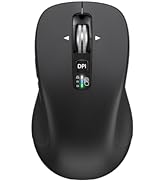 CITLLA Wireless Bluetooth Mouse (USB + BT1 + BT2), Full Size Mouse, 4-Way Scrolling, Multi-Device...