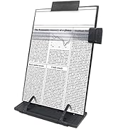 Keenjorika Desktop Document Book Holder with 7 Adjustable Positions, Black Document Holder for De...