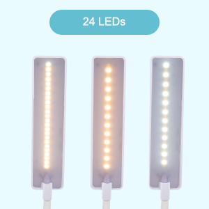 Book Lights Eye Protection Flexible Neck Night Bed Lamp Portable Clamp Desk Lamps for Bed