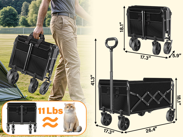 collapsible wagon,foldable wagon,outdoor wagon,family grocery wagon,easy storage&amp;amp;space saving wagon