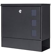 Locking Mailbox Wall Mounted Vertical– Jssmst mailboxes with Key Lock Large Capacity, 14.3 x 4.1 ...
