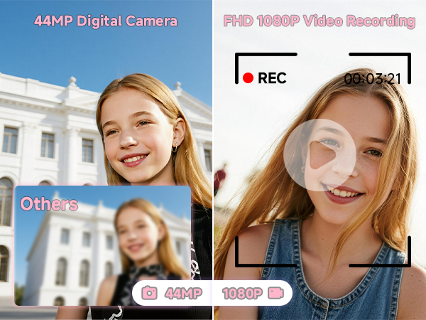 44MP Digital Camera &amp;amp; FHD 1080P Video Recording