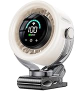 KIMMOO 4000mAh Rechargeable Portable Clip on Fan-100-Speed Touch Control, LED Display, 360° Rotat...