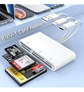 5-in-1 Multi Memory Card Reader USB C Lightning USB 3.0 Multi Card Reader for SD CF XD MS Micro S...