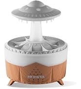 UFO Raindrop Cool Mist Air Humidifiers,350ML Essential Oil Diffusers with 7 Adjustable Colors Lig...