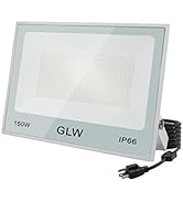 GLW LED 150W Flood Light IP66 Waterproof Super Bright Work Lights,13,000lm 6500K Daylight White O...