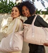 BAGSMART Women Tote Bag Large Shoulder Bag Top Handle Handbag with Yoga Mat Buckle for Gym, Work,...