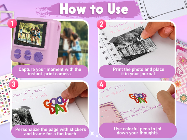 tween girls trendy stuff instant print camera for kids