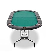 Fat Cat by GLD PRODUCTS Folding Texas Hold 'em Poker/Casino Game Table with Cushioned Rail, 10 Pl...