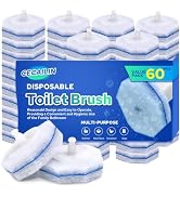 Cecailin 60pcs Disposable Toilet Brush Refills, Toilet Bowl Cleaner Refill Pads, Compatible with ...