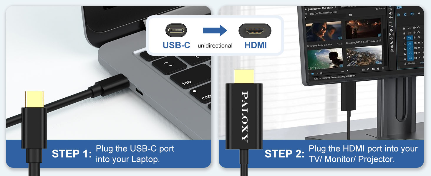 USB C to HDMI Cable