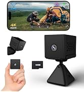 Spy Camera, 4K Ultra HD Mini Camera Wireless with 64GB TF Card, WiFi/No WiFi Security Camera, Spy...