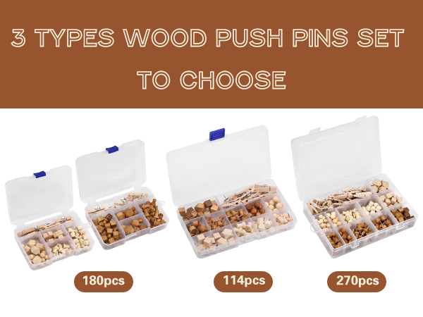 Wood Push Pins