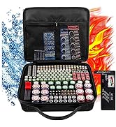 Battery Storage Organizer Case with Battery Tester, 250+ Waterproof Explosion-Proof Box Holder Ba...